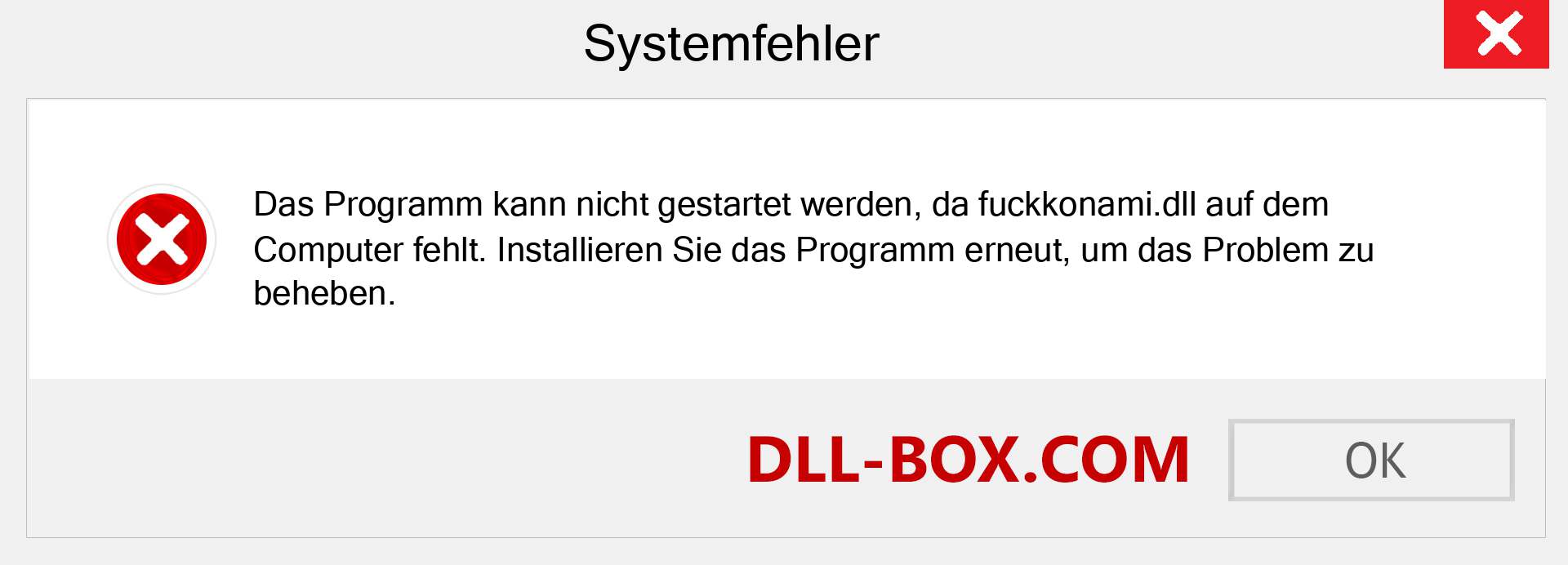 fuckkonami.dll-Datei fehlt?. Download für Windows 7, 8, 10 - Fix fuckkonami dll Missing Error unter Windows, Fotos, Bildern